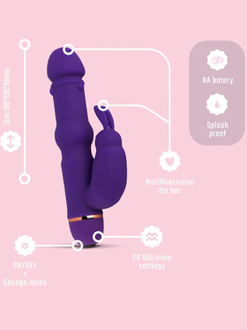 Teazers: Silicone Rabbit Vibrator, lilla