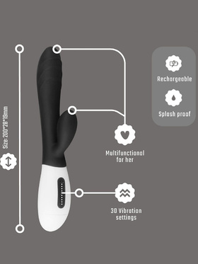 Teazers: Rabbit Vibrator, svart