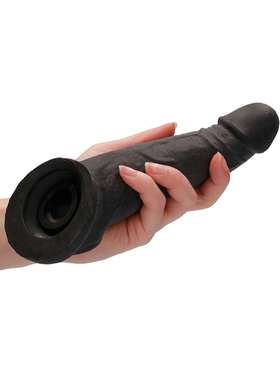 RealRock Skin: Penis Extender with Rings, 21 cm, svart