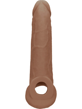 RealRock Skin: Penis Extender with Rings, 22 cm, brun