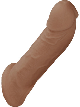 RealRock Skin: Penis Extender with Rings, 22 cm, brun