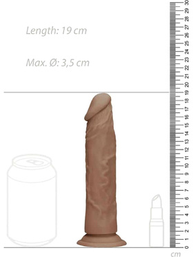 RealRock Skin: Realistic Dildo, 19 cm, brun