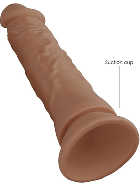 RealRock Skin: Realistic Dildo, 21.5 cm, brun