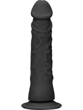 RealRock Skin: Realistic Dildo, 21.5 cm, svart