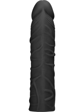 RealRock Skin: Penis Extender, 17.5 cm, svart