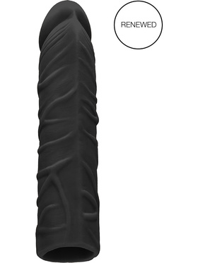 RealRock Skin: Penis Extender, 17.5 cm, svart