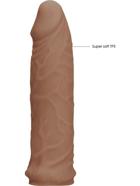 RealRock Skin: Penis Extender, 17 cm, brun