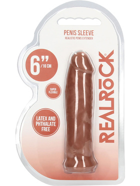 RealRock Skin: Penis Extender, 17 cm, brun