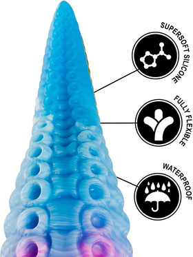 Epic Cybersilicock: Phorcys Blue Tentacle Dildo, small