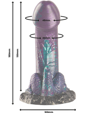 Epic Cybersilicock: Basilisk Double Scaly Dildo, small