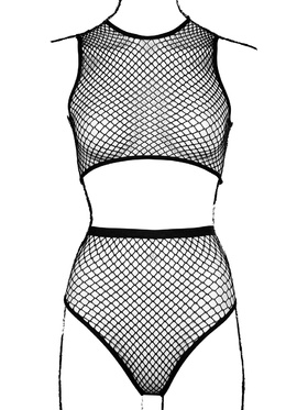 Le Désir: Fishnet Crop Top & Panty, One Size