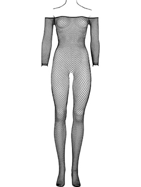 Le Désir: OffShoulder Bodystocking with Fishnet, One Size