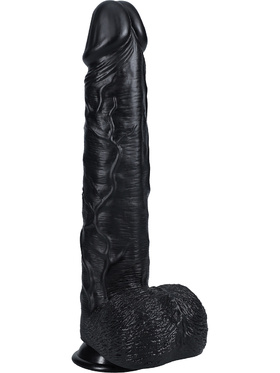 RealRock: Extra Long Realistic Dildo, 33 cm, svart