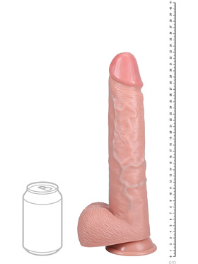 RealRock: Extra Long Realistic Dildo, 33 cm, lys