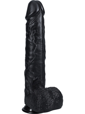 RealRock: Extra Long Realistic Dildo, 35.5 cm, svart