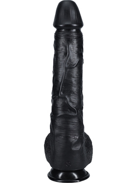 RealRock: Extra Long Realistic Dildo, 38 cm, svart