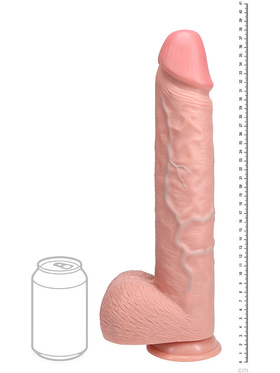 RealRock: Extra Long Realistic Dildo, 38 cm, lys