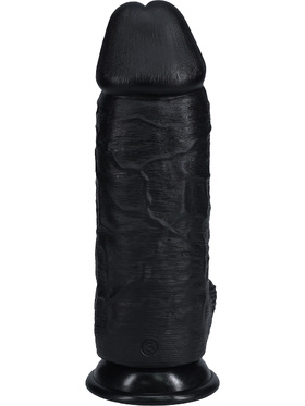 RealRock: Extra Thick Realistic Dildo, 25 cm, svart