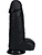 RealRock: Extra Thick Realistic Dildo, 25 cm, svart