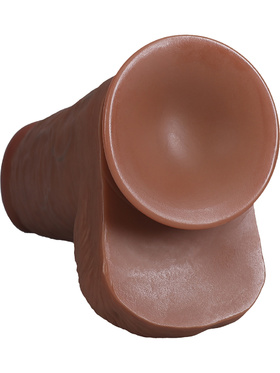 RealRock: Extra Thick Realistic Dildo, 25 cm, mørk