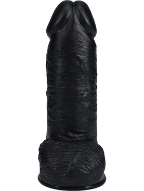 RealRock: Extra Thick Realistic Dildo, 20 cm, svart