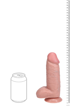 RealRock: Extra Thick Realistic Dildo, 20 cm, lys