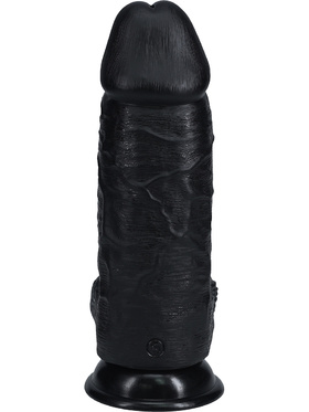 RealRock: Extra Thick Realistic Dildo, 23 cm, svart