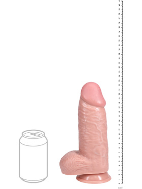 RealRock: Extra Thick Realistic Dildo, 23 cm, lys