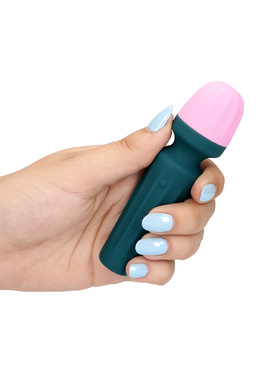 Loveline: Mini Wand Vibrator, grønn/rosa