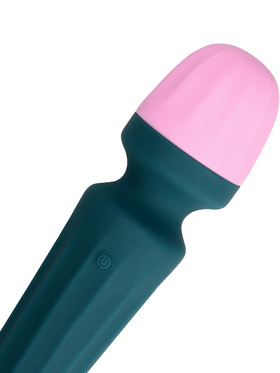 Loveline: Mini Wand Vibrator, grønn/rosa