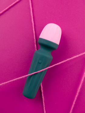 Loveline: Mini Wand Vibrator, grønn/rosa