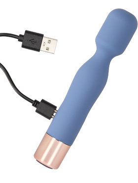 Loveline: Mini Wand Vibrator, blå