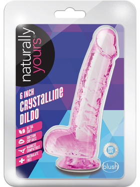 Naturally Yours: Crystalline Dildo, 15 cm, rosa