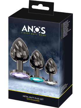 Anos: Metal Butt Plug Diamond Set