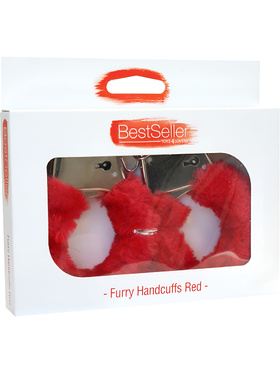 Toyz4Lovers: BestSeller Furry Handcuffs, rød