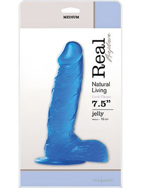 Toyz4Lovers: Real Rapture Earth Flavour Dildo, 21 cm, blå