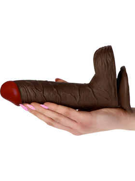 Toyz4Lovers: Real Rapture, Realistic Dildo Vibrator, 22 cm, mørk