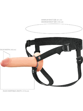 Fantasy X-Tensions Elite: Hollow Silicone Strap-On, 19 cm