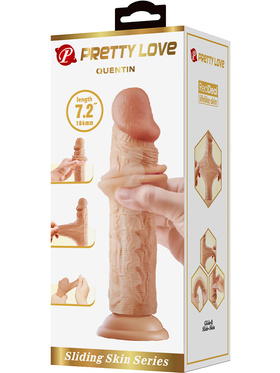 Pretty Love: Quentin, Sliding Skin Dildo, 18.5 cm