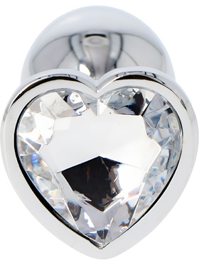 Toyz4Lovers: Heart Diamond Plug Small, gjennomsiktig