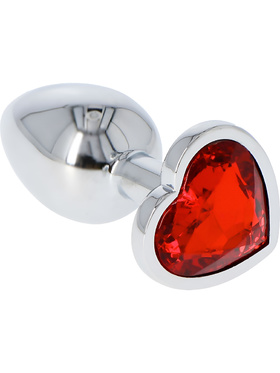 Toyz4Lovers: Heart Diamond Plug Small, rød