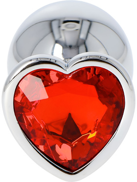 Toyz4Lovers: Heart Diamond Plug Large, rød