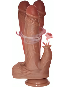 Armony: Realistic Vibrator & Thrusting Dildo with Tongue, 22 cm