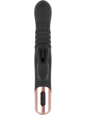 Rosy Gold: Thrusting Rabbit Vibrator