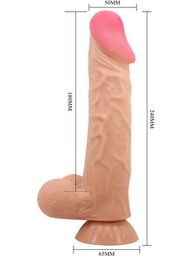 Pretty Love: Sliding Skin Dildo Vibrator, 24 cm