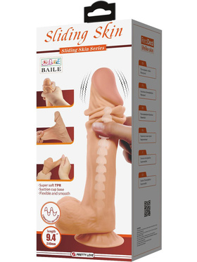 Pretty Love: Sliding Skin Dildo Vibrator, 24 cm