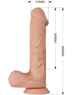 Beautiful Bergrisi: Glide & Slide-Skin Dildo Vibrator, 26 cm