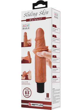 Pretty Love: Waldorf, Sliding Skin Dildo Vibrator, 21.5 cm 