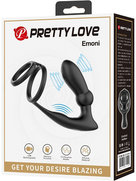 Pretty Love: Emoni, Cock Rings with Thumping Plug