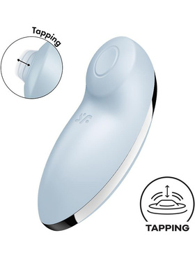 Satisfyer: Tap & Climax 2 Lay-On Vibrator, blå